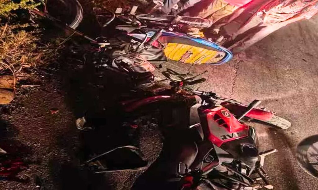 Two bikes collide