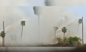 Metro water pipeline burst causes water loss near Karimnagar