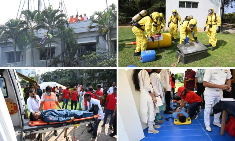 NDRF mock drill held at Shamshabad airport