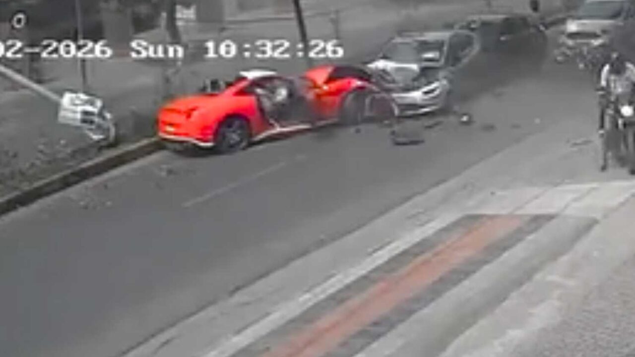 Ferrari Car Accident Reported in Jubilee Hills Hyderabad