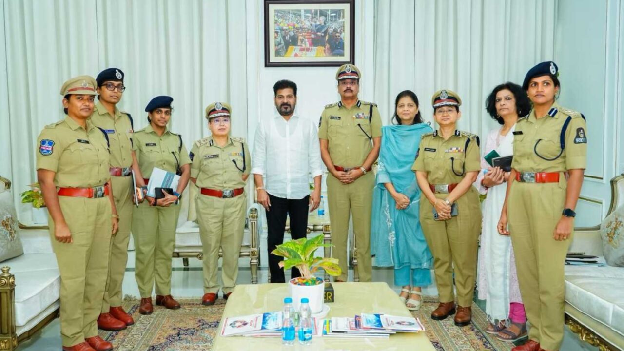 Revanth Reddy releases Telangana women police conference book