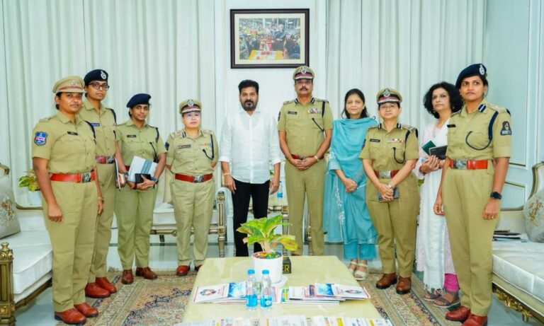Revanth Reddy releases Telangana women police conference book