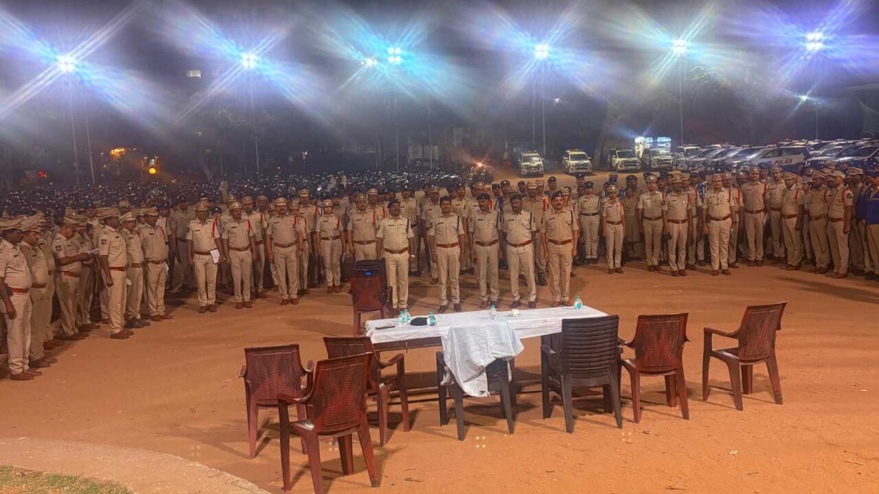 Golconda police mobilization drill held in Hyderabad