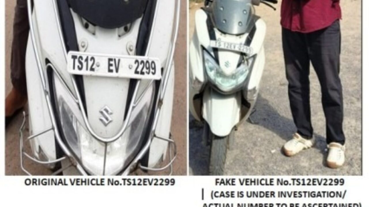 Fake Number Plate Case Detected by Hyderabad Traffic Police