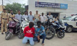 Attapur motorcycle theft case solved, two held