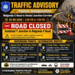Hyderabad traffic diversions for flyover event